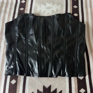 Forever 21 Black Zippered Top